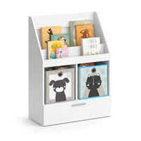 Vicco Libreria bambini Bianco 31.2 x 96.2 cm con cassetto e 2 scatole pieghevoli opt.3