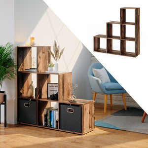 Vicco Scaffale per scale Legno antico 107.2 x 107.8 cm