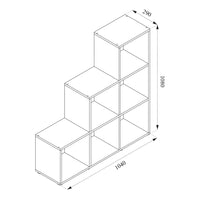 Vicco Scaffale per scale Legno antico 107.2 x 107.8 cm