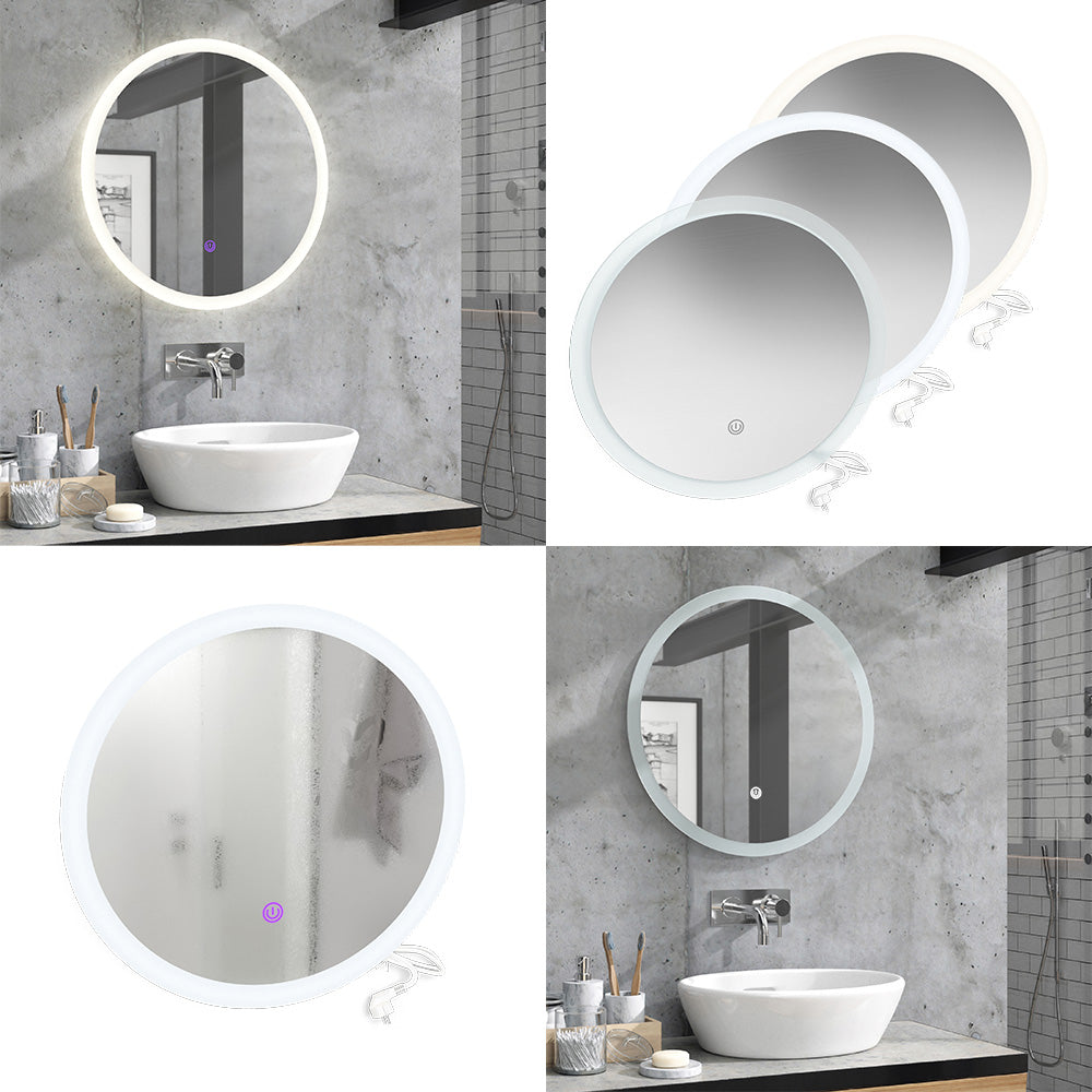 Vicco Specchio bagno Bianco 60 x 60 cm Rotondo