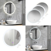 Vicco Specchio bagno Bianco 60 x 60 cm Rotondo