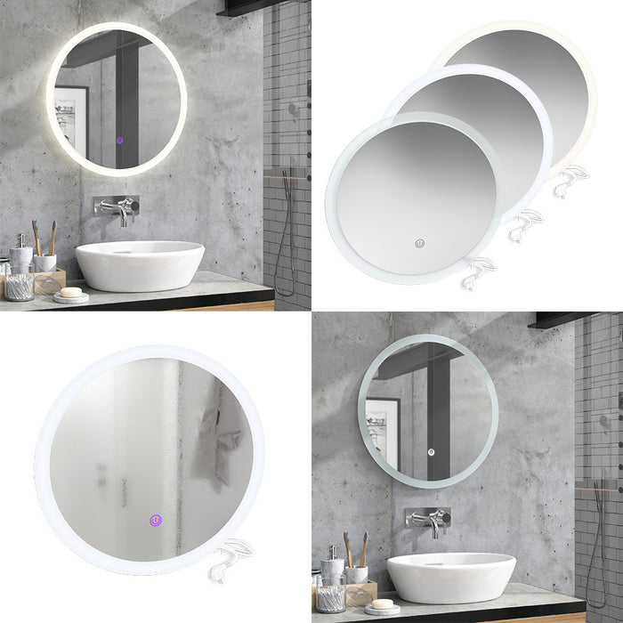 Vicco Specchio bagno Bianco 60 x 60 cm Rotondo