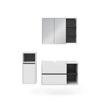 Vicco Set mobili bagno Bianco 3 parti