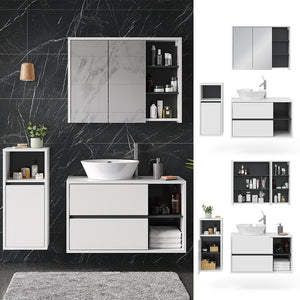 Vicco Set mobili bagno Bianco 3 parti