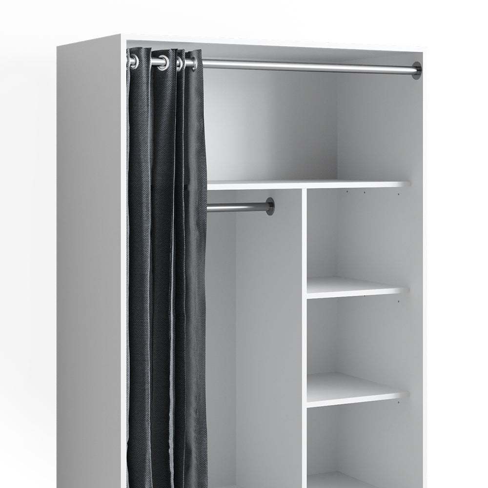 Vicco Armadio multifunzione Bianco 100 x 146.6 cm Con rulli