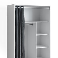 Vicco Armadio multifunzione Bianco 100 x 146.6 cm Con rulli