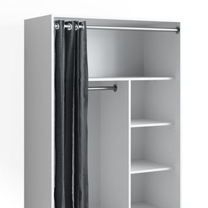 Vicco Armadio multifunzione Bianco 100 x 146.6 cm Con rulli