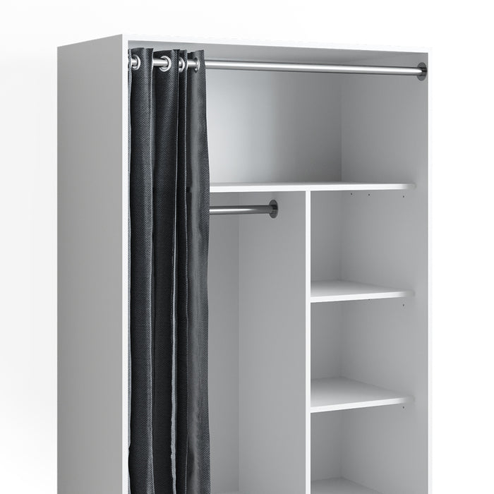 Vicco Armadio multifunzione Bianco 100 x 146.6 cm Con rulli