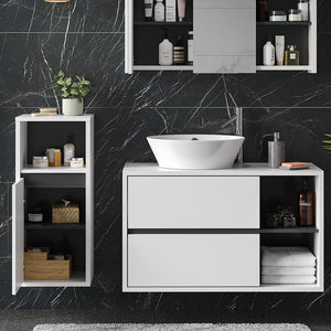 Vicco Set mobili bagno Bianco 3 parti