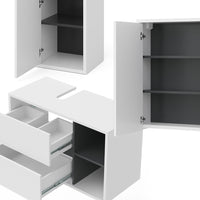 Vicco Set mobili bagno Bianco 3 parti