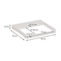 Vicco Fasciatoio Bianco 80 x 10 cm per la cassettiera