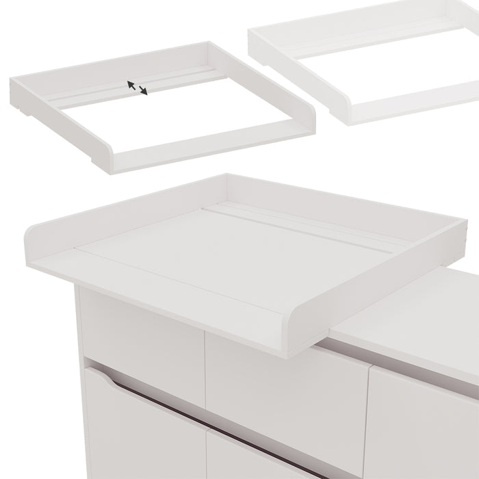 Vicco Fasciatoio Bianco 80 x 10 cm per la cassettiera