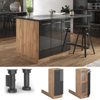 Vicco Isola cucina Antracite lucido 30 cm senza piano di lavoro