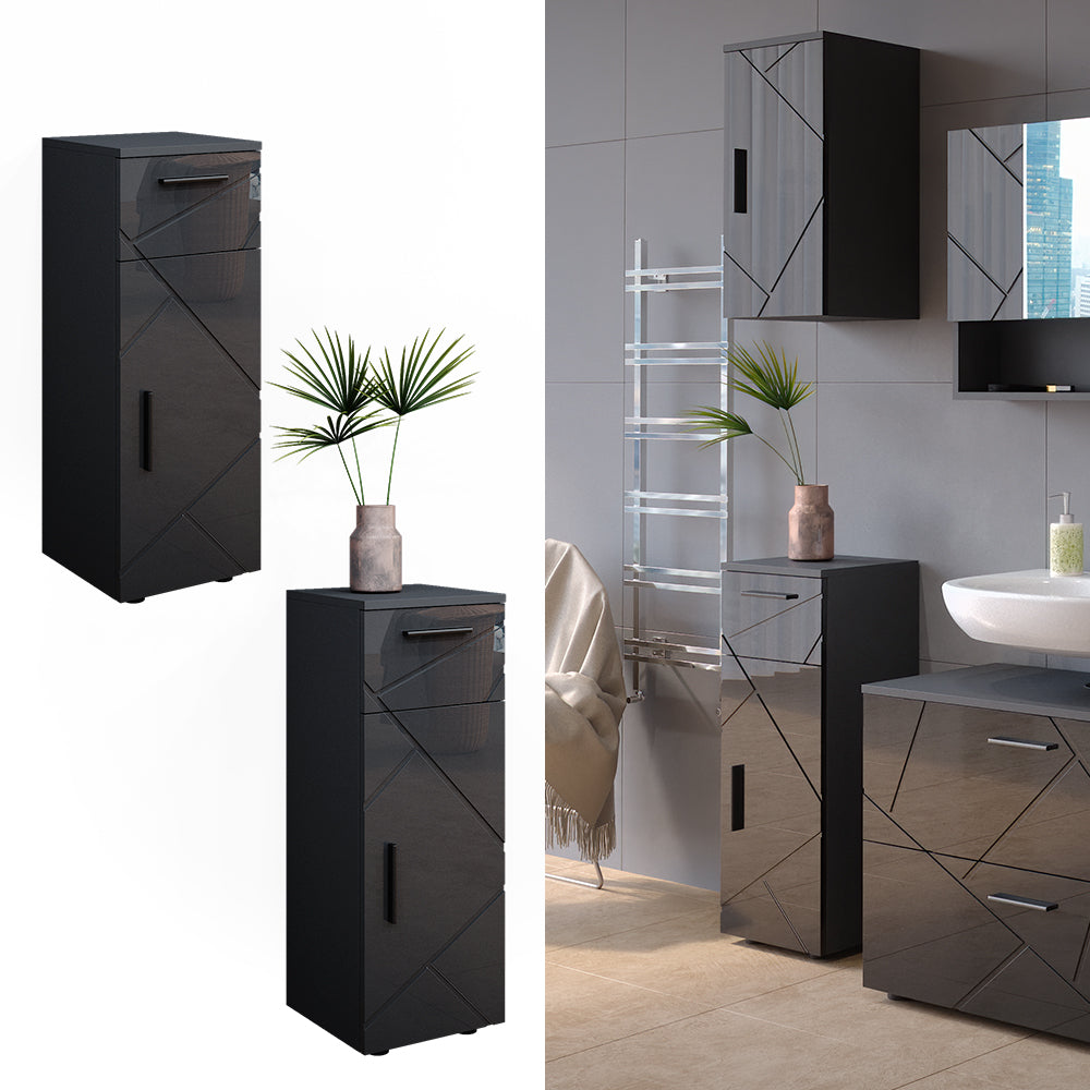 Vicco Mobiletto bagno Antracite lucido 30 x 81 cm