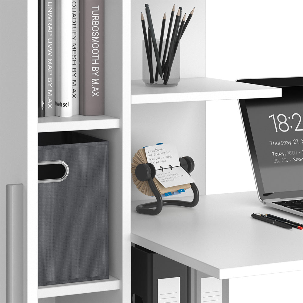 Vicco Scrivania con ripiani Bianco 150 x 59.3 cm