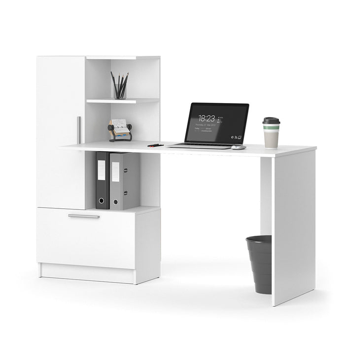 Vicco Scrivania con ripiani Bianco 150 x 59.3 cm