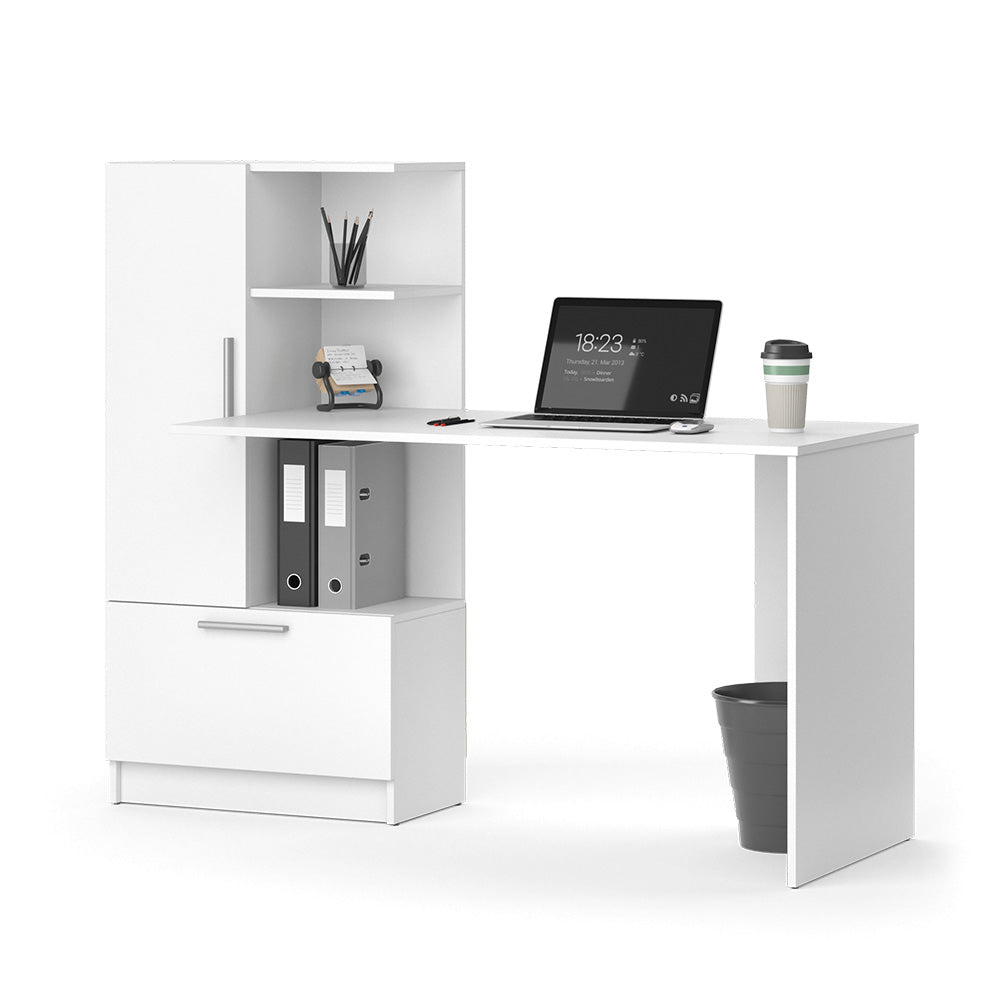 Vicco Scrivania con ripiani Bianco 150 x 59.3 cm