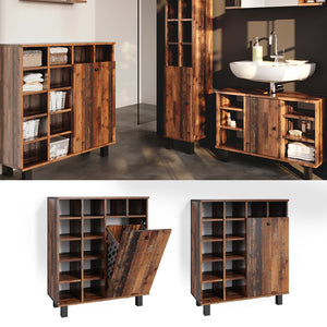 Vicco Armadietto da bagno con portabiancheria Rovere rustico 78.4 x 91.6 cm