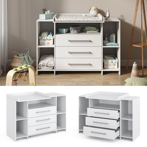 Vicco Fasciatoio Bianco 143 x 100 cm XL con cassetti