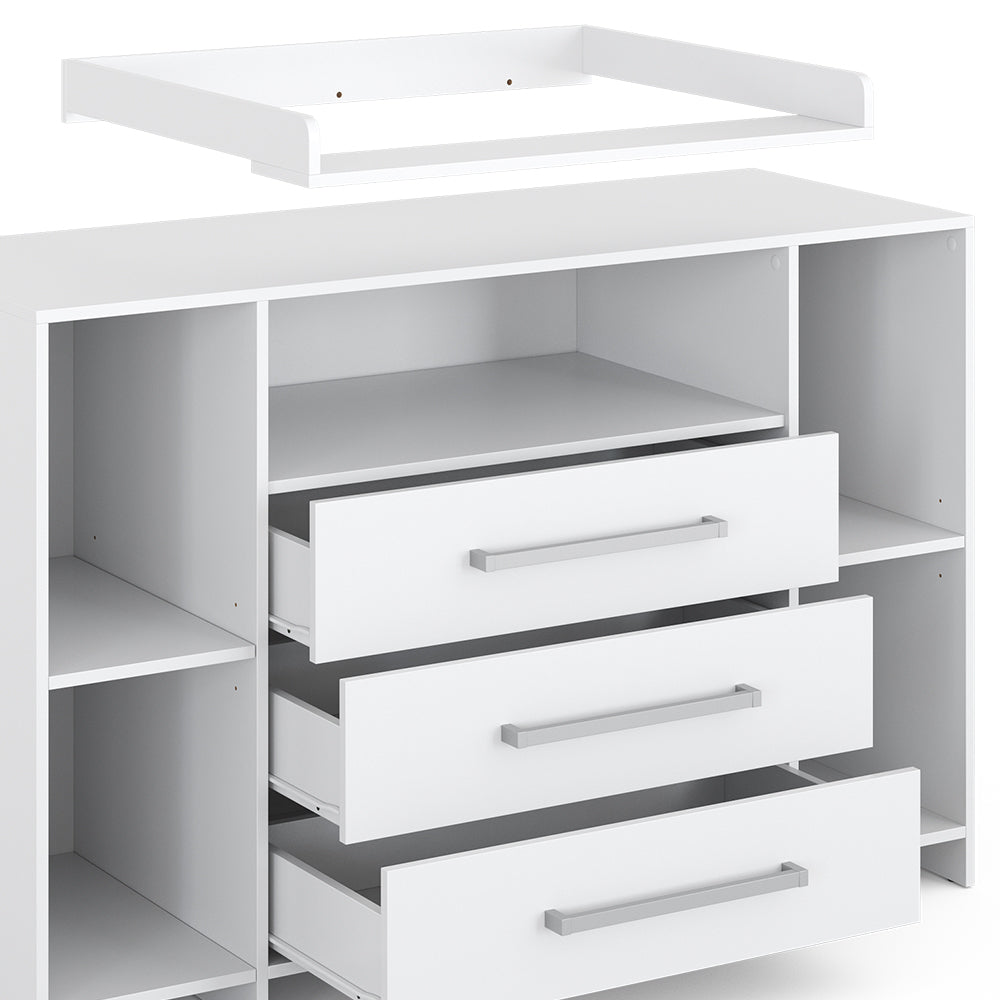 Vicco Fasciatoio Bianco 143 x 100 cm XL con cassetti