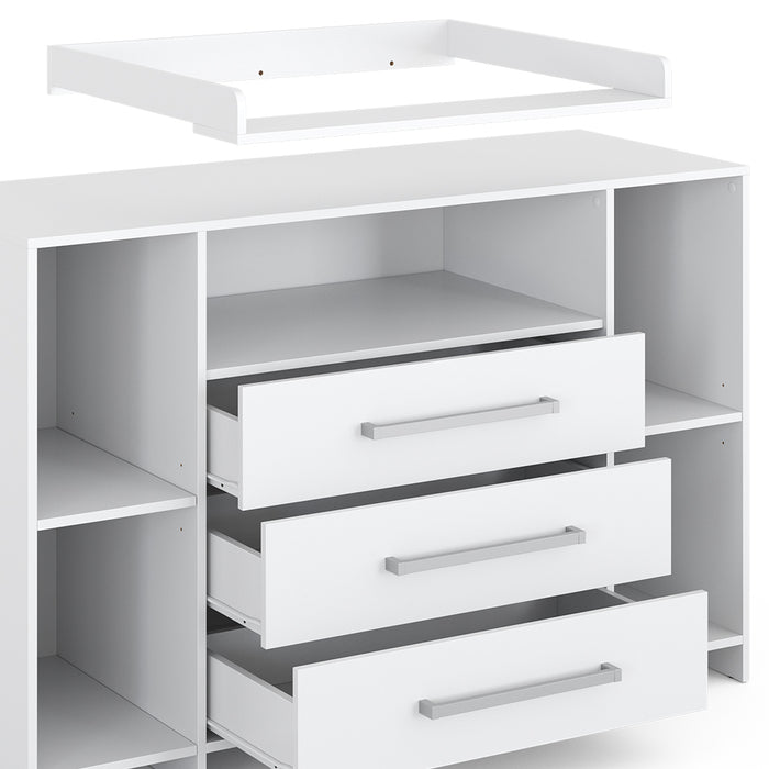 Vicco Fasciatoio Bianco 143 x 100 cm XL con cassetti