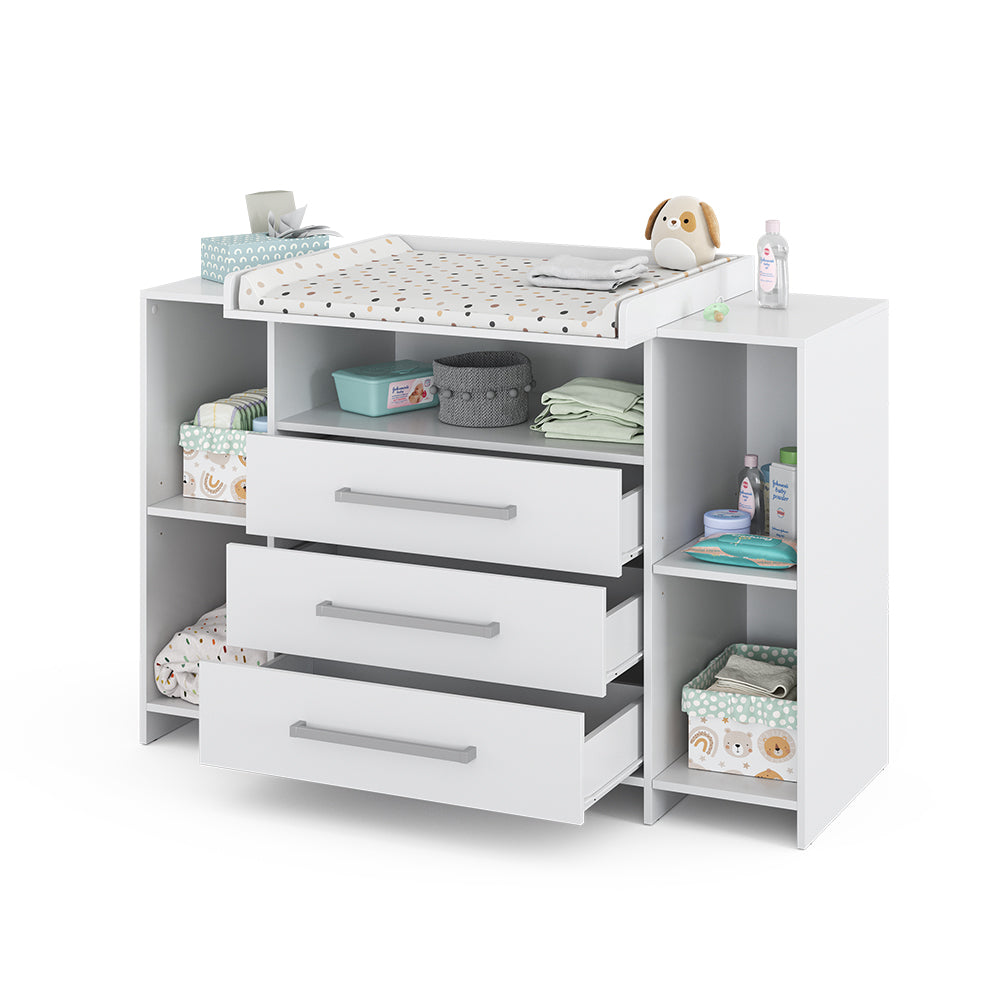 Vicco Fasciatoio Bianco 143 x 100 cm XL con cassetti