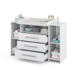 Vicco Fasciatoio Bianco 143 x 100 cm XL con cassetti