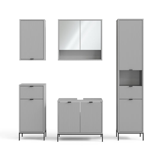 Vicco Set di mobili da bagno Grigio 5 parti