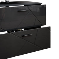 Vicco Set mobili bagno Antracite lucido 4 parti