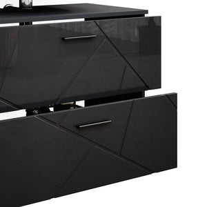 Vicco Set mobili bagno Antracite lucido 4 parti