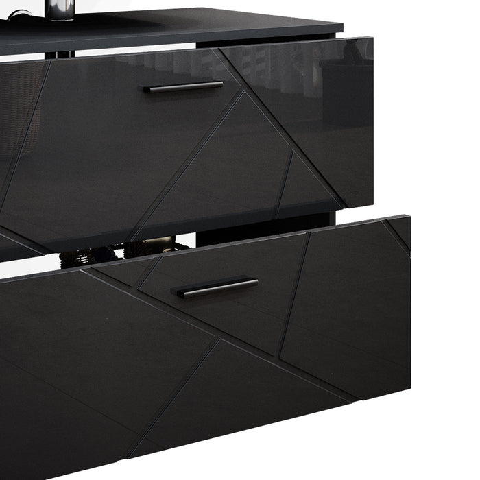 Vicco Set mobili bagno Antracite lucido 4 parti