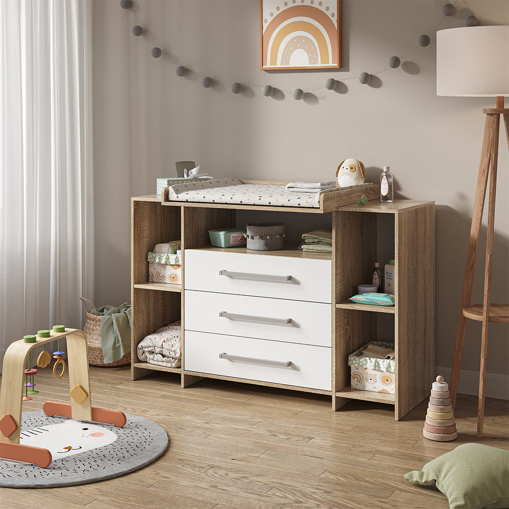 Vicco Fasciatoio Sonoma 143 x 100 cm XL con cassetti