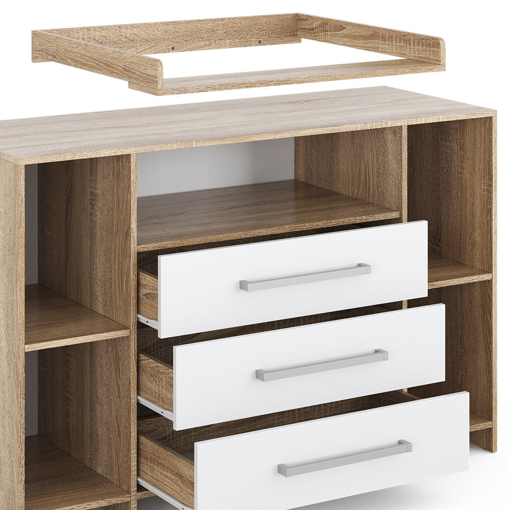 Vicco Fasciatoio Sonoma 143 x 100 cm XL con cassetti