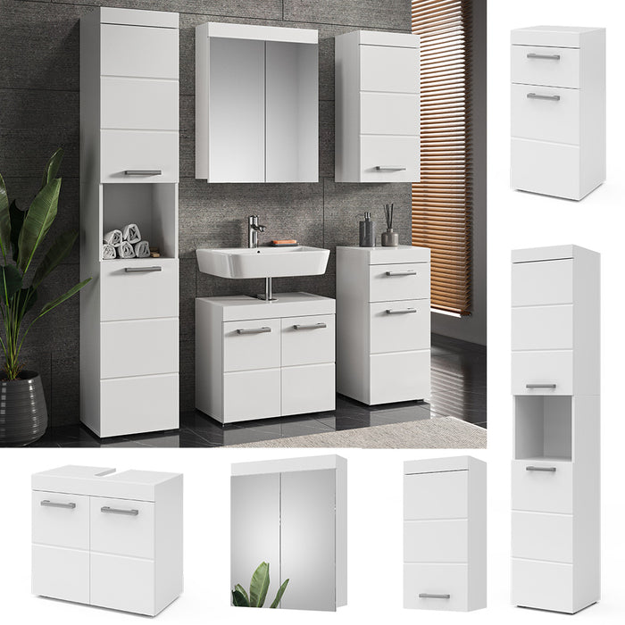 Vicco Set mobili bagno Bianco 5 parti