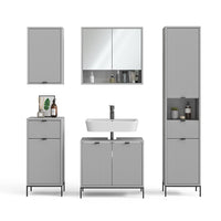 Vicco Set di mobili da bagno Grigio 5 parti