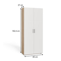 Vicco Scaffale per file Bianco/Sonoma 80 x 182.4 cm