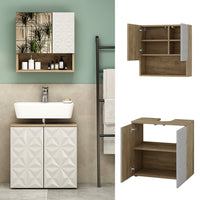 Vicco Set di mobili da bagno Bianco 2 parti