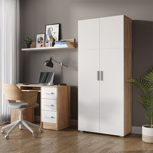 Vicco Scaffale per file Bianco/Sonoma 80 x 182.4 cm