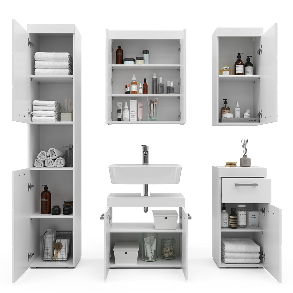 Vicco Set mobili bagno Bianco 5 parti