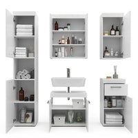 Vicco Set mobili bagno Bianco 5 parti