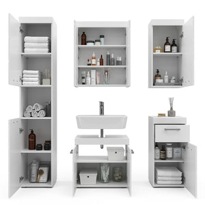 Vicco Set mobili bagno Bianco 5 parti