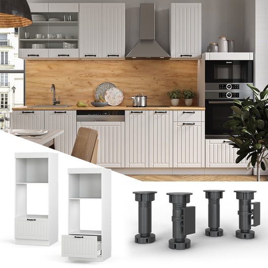 Vicco Set mobili bagno Bianco casa di campagna 60 cm aperto