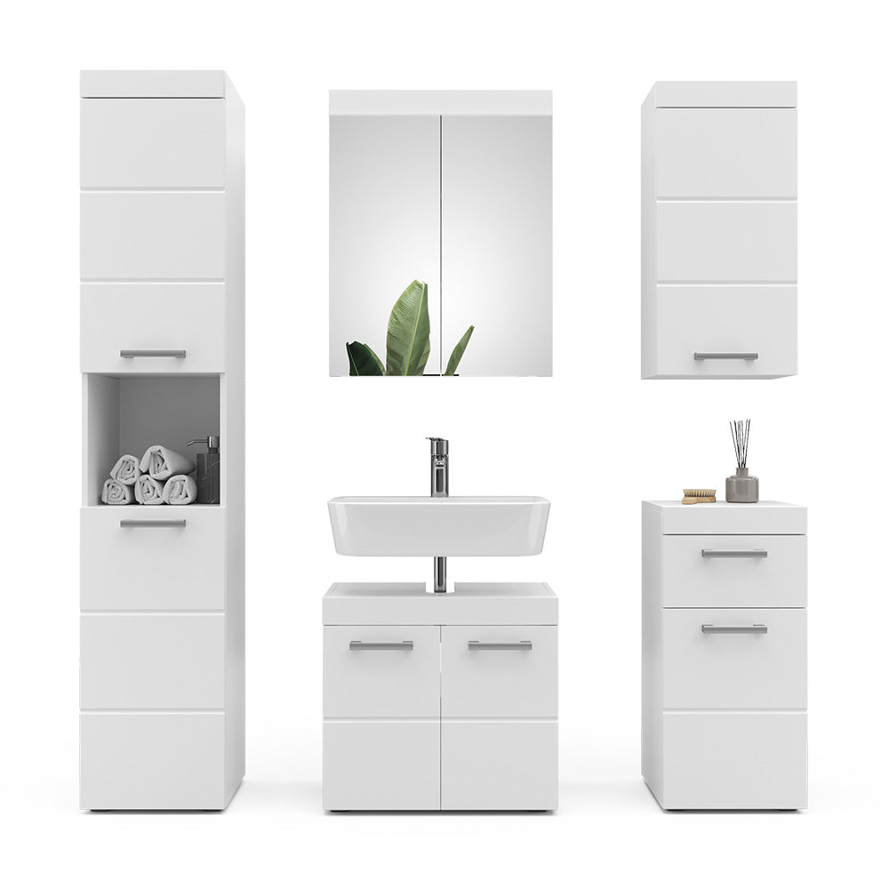 Vicco Set mobili bagno Bianco 5 parti