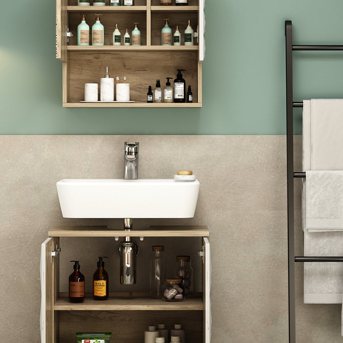 Vicco Set di mobili da bagno Bianco 2 parti