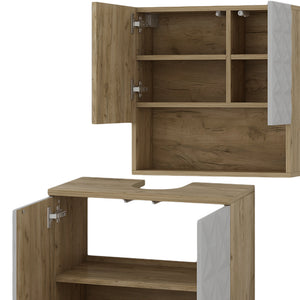 Vicco Set di mobili da bagno Bianco 2 parti