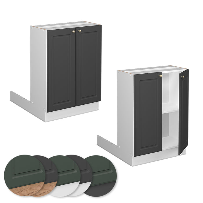 Vicco Isola cucina Landhaus antrazit-oro 60 cm senza piano di lavoro