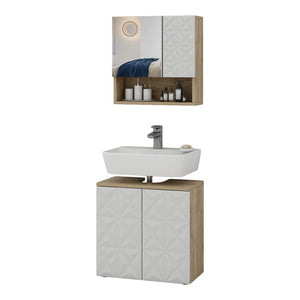 Vicco Set di mobili da bagno Bianco 2 parti