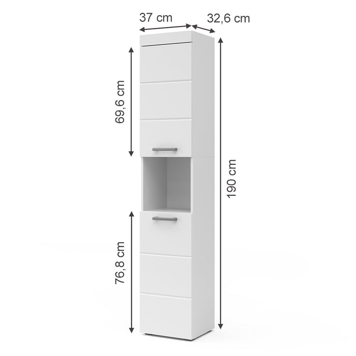 Vicco Mobile bagno alto Bianco 37 x 190 cm