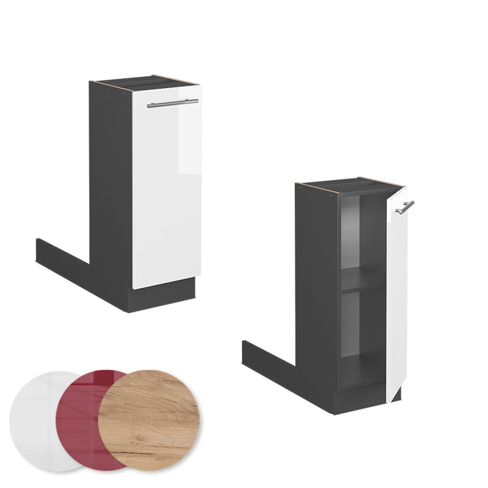 Vicco Isola cucina Bianco lucido 30 cm senza piano di lavoro