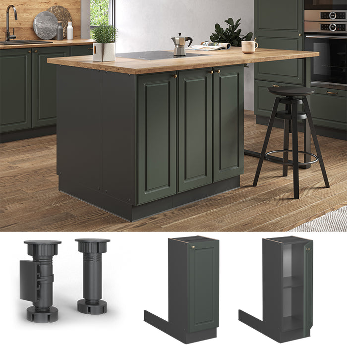 Vicco Isola cucina Verde-oro Country House 30 cm senza piano di lavoro